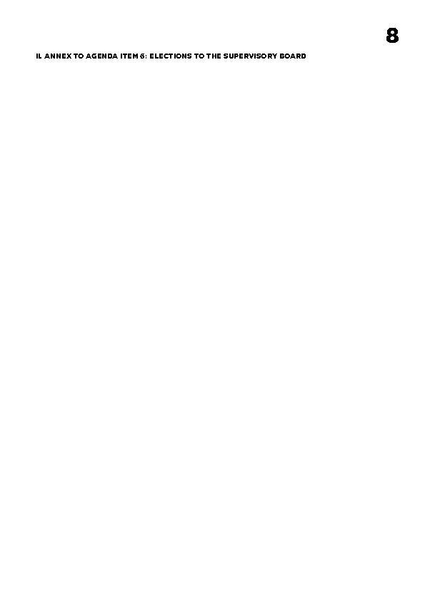 Annex to agenda item 6 (Elections to the Supervisory Board)