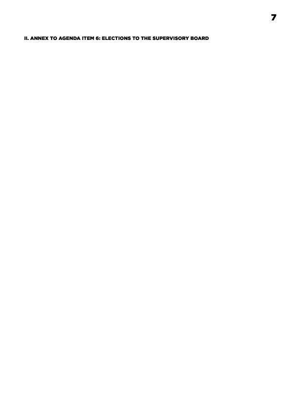 Annex to agenda item 6 (Elections to the Supervisory Board)